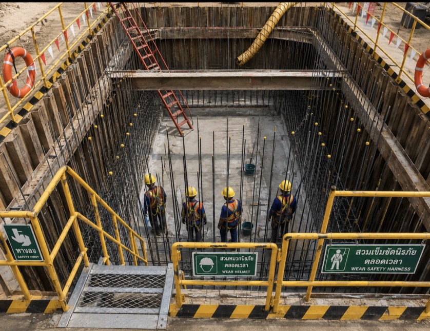 Fuel service construction site